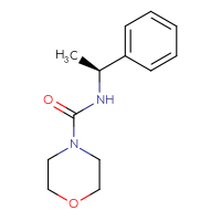 Chemical structure of N-[(1S)-1-phenylethyl]morpholine-4-carboxamide - CSSB00001103040