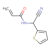 Chemical structure of N-[cyano(thiophen-2-yl)methyl]prop-2-enamide - CSSB21332041838