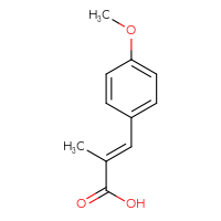 Chemical structure of (2E)-3-(4-methoxyphenyl)-2-methylprop-2-enoic acid - CSSB00037152085