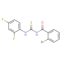 Chemical structure of 1-(2-bromobenzoyl)-3-(2,4-difluorophenyl)thiourea - CSSB00121654687