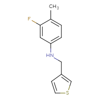 Chemical structure of 3-fluoro-4-methyl-N-[(thiophen-3-yl)methyl]aniline - CSSB00000713228