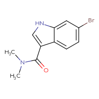 Chemical structure of 6-bromo-N,N-dimethyl-1H-indole-3-carboxamide - CSSB02283616766