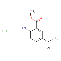 Chemical structure of methyl 2-amino-5-(propan-2-yl)benzoate hydrochloride - CSSB00000747730