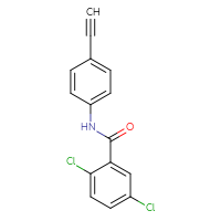 Chemical structure of 2,5-dichloro-N-(4-ethynylphenyl)benzamide - CSSB02019348467