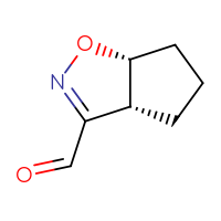 Chemical structure of (3aR,6aR)-3aH,4H,5H,6H,6aH-cyclopenta[d][1,2]oxazole-3-carbaldehyde - CSSB00015651680