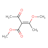 Chemical structure of methyl (2E)-2-acetyl-3-methoxybut-2-enoate - CSSB00020622943