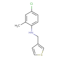 Chemical structure of 4-chloro-2-methyl-N-[(thiophen-3-yl)methyl]aniline - CSSB00000713495