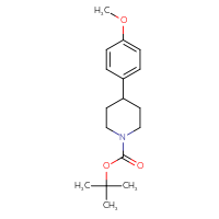 Chemical structure of tert-butyl 4-(4-methoxyphenyl)piperidine-1-carboxylate - CSSB00010257190