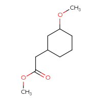 Chemical structure of methyl 2-(3-methoxycyclohexyl)acetate - CSSB00016393388