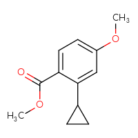 Chemical structure of methyl 2-cyclopropyl-4-methoxybenzoate - CSSB06582291212