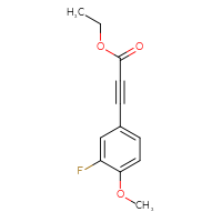 Chemical structure of ethyl 3-(3-fluoro-4-methoxyphenyl)prop-2-ynoate - CSSB00013209060