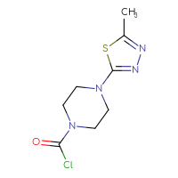 Chemical structure of 4-(5-methyl-1,3,4-thiadiazol-2-yl)piperazine-1-carbonyl chloride - CSSB15014907916