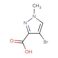 Chemical structure of 4-bromo-1-methyl-1H-pyrazole-3-carboxylic acid - CSSB00000759109