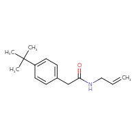 Chemical structure of 2-(4-tert-butylphenyl)-N-(prop-2-en-1-yl)acetamide - CSSB00103363103