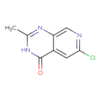 Chemical structure of 6-chloro-2-methyl-3H,4H-pyrido[3,4-d]pyrimidin-4-one - CSSB00011016189