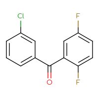 Chemical structure of (3-chlorophenyl)(2,5-difluorophenyl)methanone - CSSB00000323697