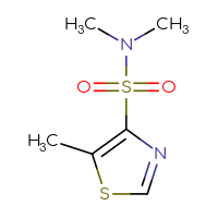 Chemical structure of N,N,5-trimethyl-1,3-thiazole-4-sulfonamide - CSSB06439142362