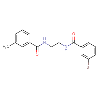 Chemical structure of 3-bromo-N-{2-[(3-methylphenyl)formamido]ethyl}benzamide - CSSB00105884307