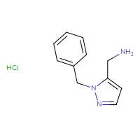 Chemical structure of 1-(1-benzyl-1H-pyrazol-5-yl)methanamine hydrochloride - CSSB06359885407