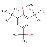 Chemical structure of 2-(3,5-di-tert-butyl-4-methoxyphenyl)propan-2-ol - CSSB21323017073