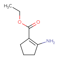 Chemical structure of ethyl 2-aminocyclopent-1-ene-1-carboxylate - CSSB00000065979