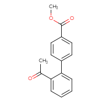 Chemical structure of methyl 2'-acetyl-[1,1'-biphenyl]-4-carboxylate - CSSB00138415152