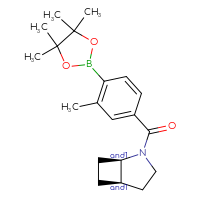 Chemical structure of rac-(1R,5R)-2-[3-methyl-4-(4,4,5,5-tetramethyl-1,3,2-dioxaborolan-2-yl)benzoyl]-2-azabicyclo[3.2.0]heptane - CSSB21332841259