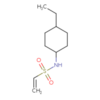 Chemical structure of N-(4-ethylcyclohexyl)ethene-1-sulfonamide - CSMB00155118129