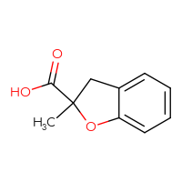 Chemical structure of 2-methyl-2,3-dihydro-1-benzofuran-2-carboxylic acid - CSSB00009914225