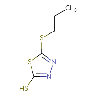 Chemical structure of 5-(propylsulfanyl)-1,3,4-thiadiazole-2-thiol - CSSB00015815841