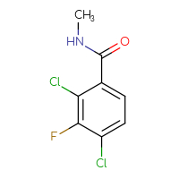 Chemical structure of 2,4-dichloro-3-fluoro-N-methylbenzamide - CSSB14925741114