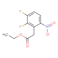 Chemical structure of ethyl 2-(2,3-difluoro-6-nitrophenyl)acetate - CSSB00159345865