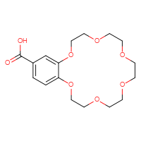 Chemical structure of 2,3,5,6,8,9,11,12,14,15-decahydro-1,4,7,10,13,16-benzohexaoxacyclooctadecine-18-carboxylic acid - CSSB00009519484