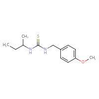 Chemical structure of 3-(butan-2-yl)-1-[(4-methoxyphenyl)methyl]thiourea - CSSB00000486051