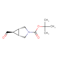 Chemical structure of tert-butyl (1R,5S,6R)-6-formyl-3-azabicyclo[3.1.0]hexane-3-carboxylate - CSSB00103153587