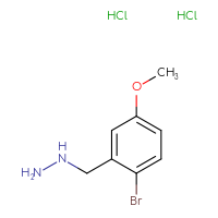 Chemical structure of [(2-bromo-5-methoxyphenyl)methyl]hydrazine dihydrochloride - CSSB00000717876