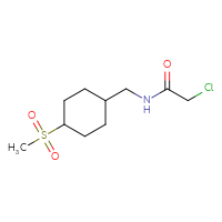 Chemical structure of 2-chloro-N-[(4-methanesulfonylcyclohexyl)methyl]acetamide - CSSB01994816815