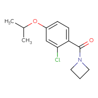 Chemical structure of 1-[2-chloro-4-(propan-2-yloxy)benzoyl]azetidine - CSSB01998165751