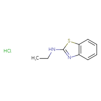 Chemical structure of N-ethyl-1,3-benzothiazol-2-amine hydrochloride - CSSB21408707541