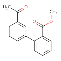 Chemical structure of methyl 3'-acetyl-[1,1'-biphenyl]-2-carboxylate - CSSB00138415026