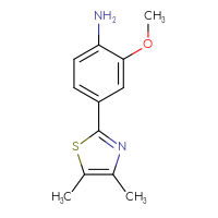 Chemical structure of 4-(4,5-dimethyl-1,3-thiazol-2-yl)-2-methoxyaniline - CSSB00010314512