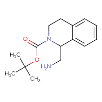 Chemical structure of tert-butyl 1-(aminomethyl)-1,2,3,4-tetrahydroisoquinoline-2-carboxylate - CSSB00000728981