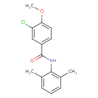 Chemical structure of 3-chloro-N-(2,6-dimethylphenyl)-4-methoxybenzamide - CSSB00046119003