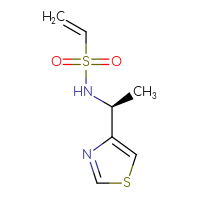 Chemical structure of N-[(1S)-1-(1,3-thiazol-4-yl)ethyl]ethene-1-sulfonamide - CSSB06713644415