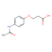 Chemical structure of 3-(4-acetamidophenoxy)propanoic acid - CSSB00011194774