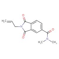Chemical structure of N,N-dimethyl-1,3-dioxo-2-(prop-2-en-1-yl)-2,3-dihydro-1H-isoindole-5-carboxamide - CSSB02009125357