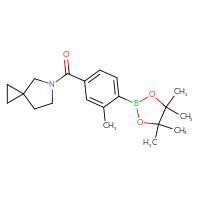 Chemical structure of 5-[3-methyl-4-(4,4,5,5-tetramethyl-1,3,2-dioxaborolan-2-yl)benzoyl]-5-azaspiro[2.4]heptane - CSSB02533259433