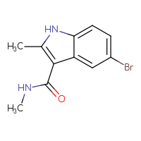 Chemical structure of 5-bromo-N,2-dimethyl-1H-indole-3-carboxamide - CSSB00012262262
