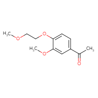 Chemical structure of 1-[3-methoxy-4-(2-methoxyethoxy)phenyl]ethan-1-one - CSSB00000234140
