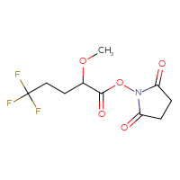 Chemical structure of 2,5-dioxopyrrolidin-1-yl 5,5,5-trifluoro-2-methoxypentanoate - CSSB06454573720